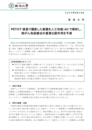 使用人工智能 (AI) 分析 PET/CT 扫描期间拍摄的图像以检测肺癌……